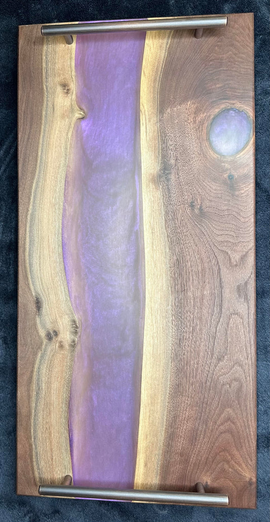 102 - Iridescent Purple River with Black Walnut Charcuterie