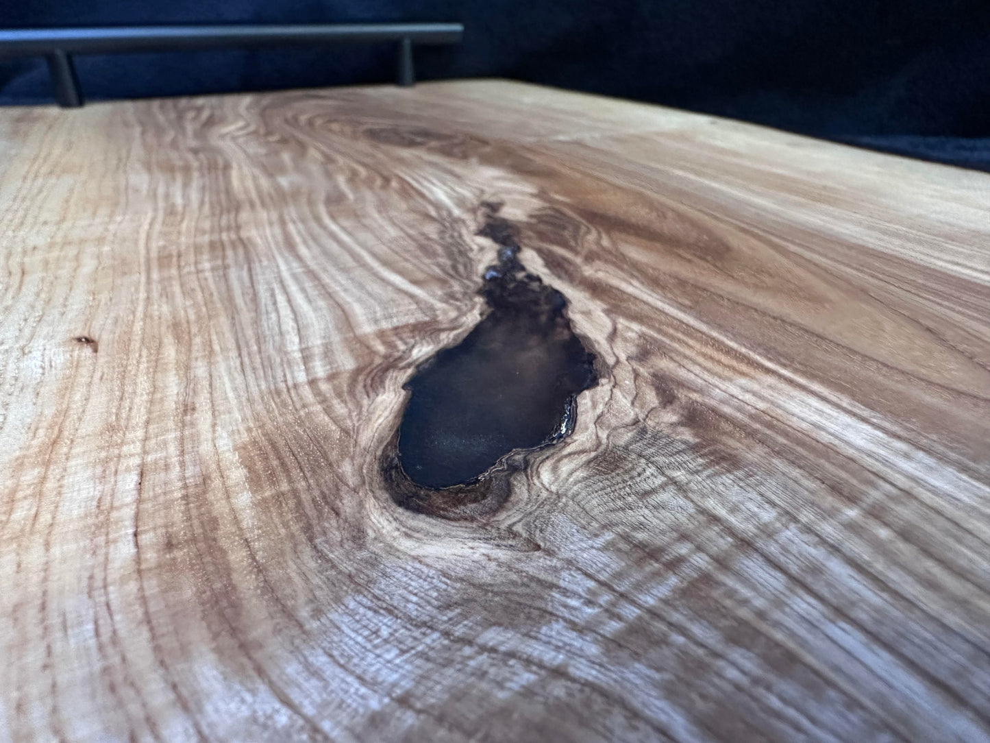 103 - Ash Wood with Coffee Brown Epoxy Charcuterie Board