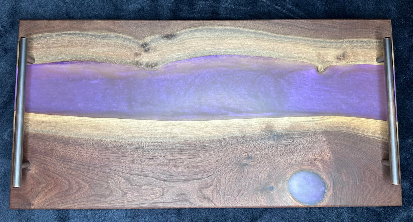 102 - Iridescent Purple River with Black Walnut Charcuterie