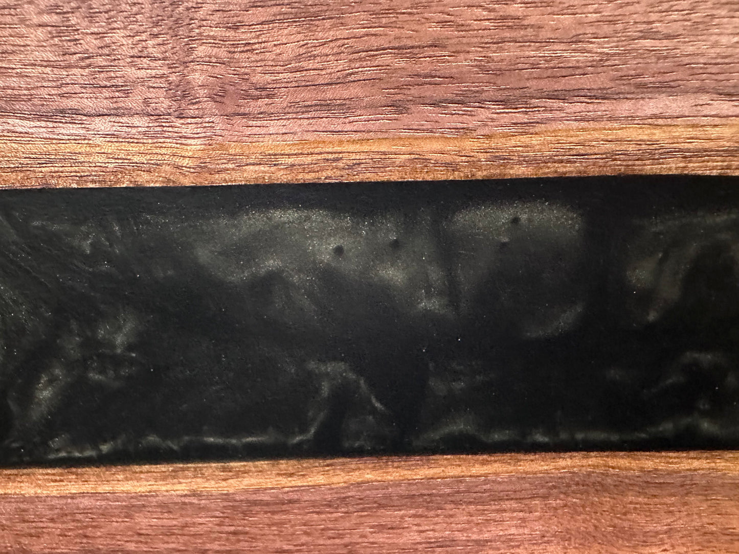105 - Black Walnut with Black Epoxy River with Gold Sparkle