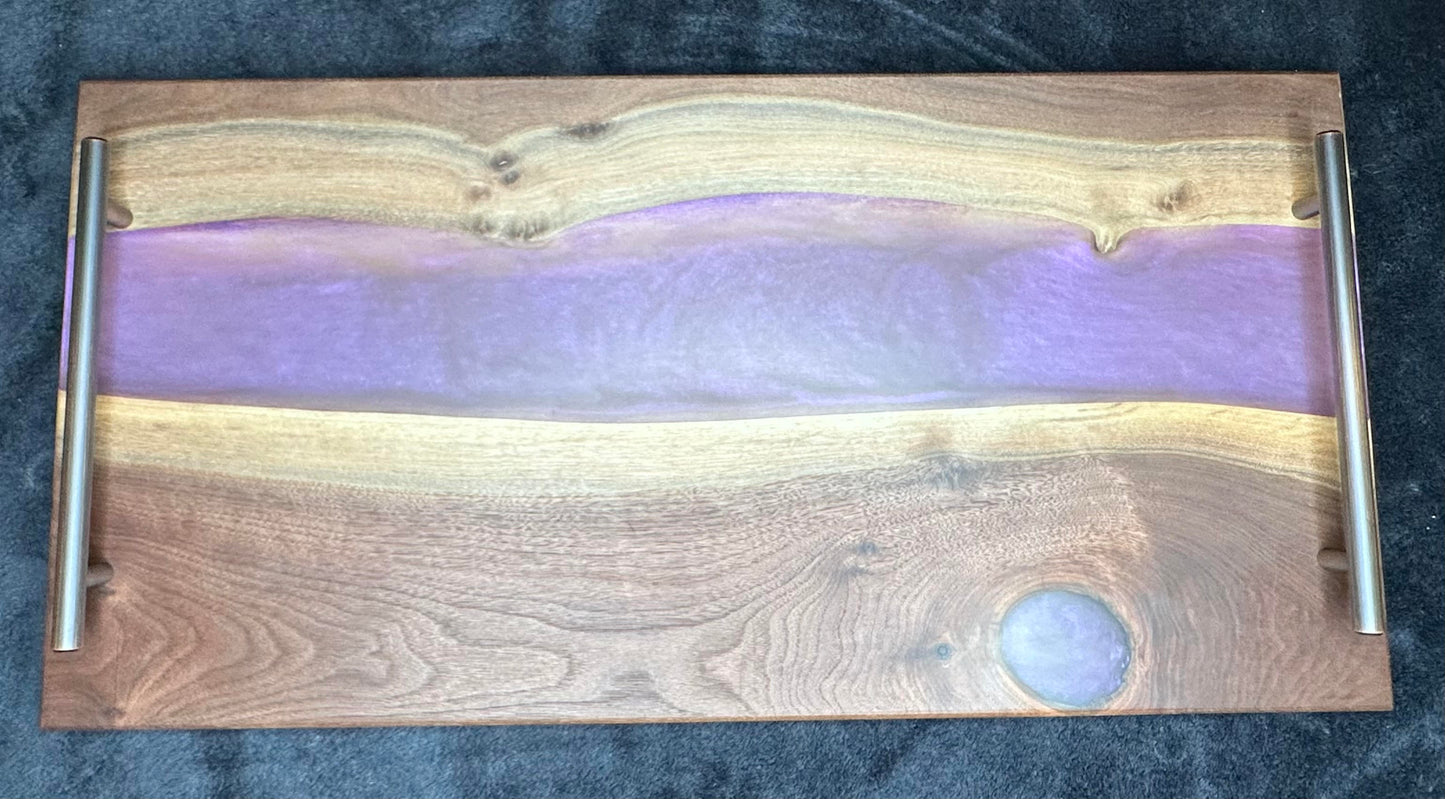 102 - Iridescent Purple River with Black Walnut Charcuterie