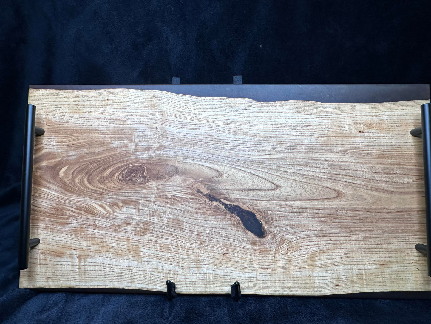 103 - Ash Wood with Coffee Brown Epoxy Charcuterie Board