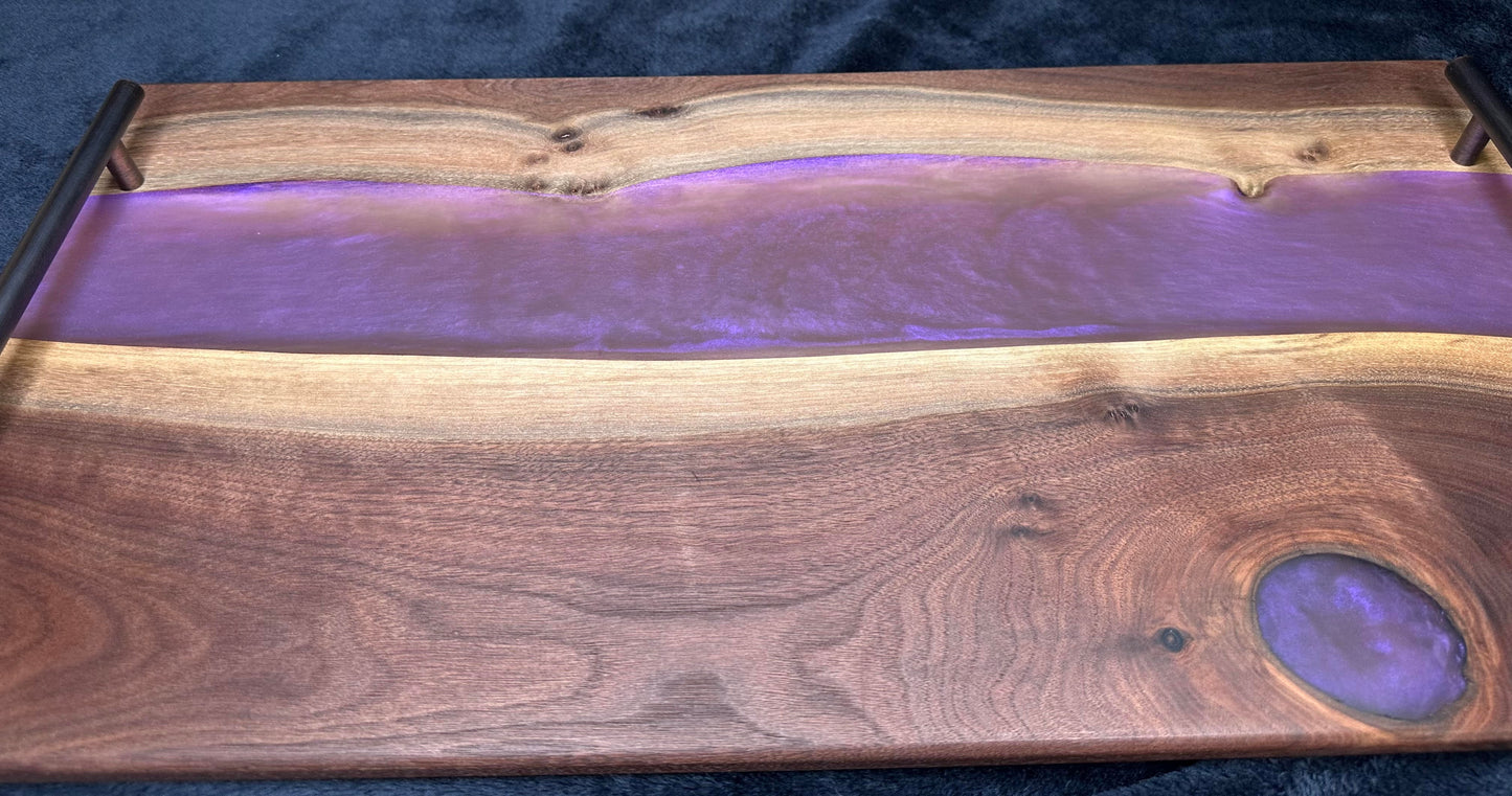 102 - Iridescent Purple River with Black Walnut Charcuterie