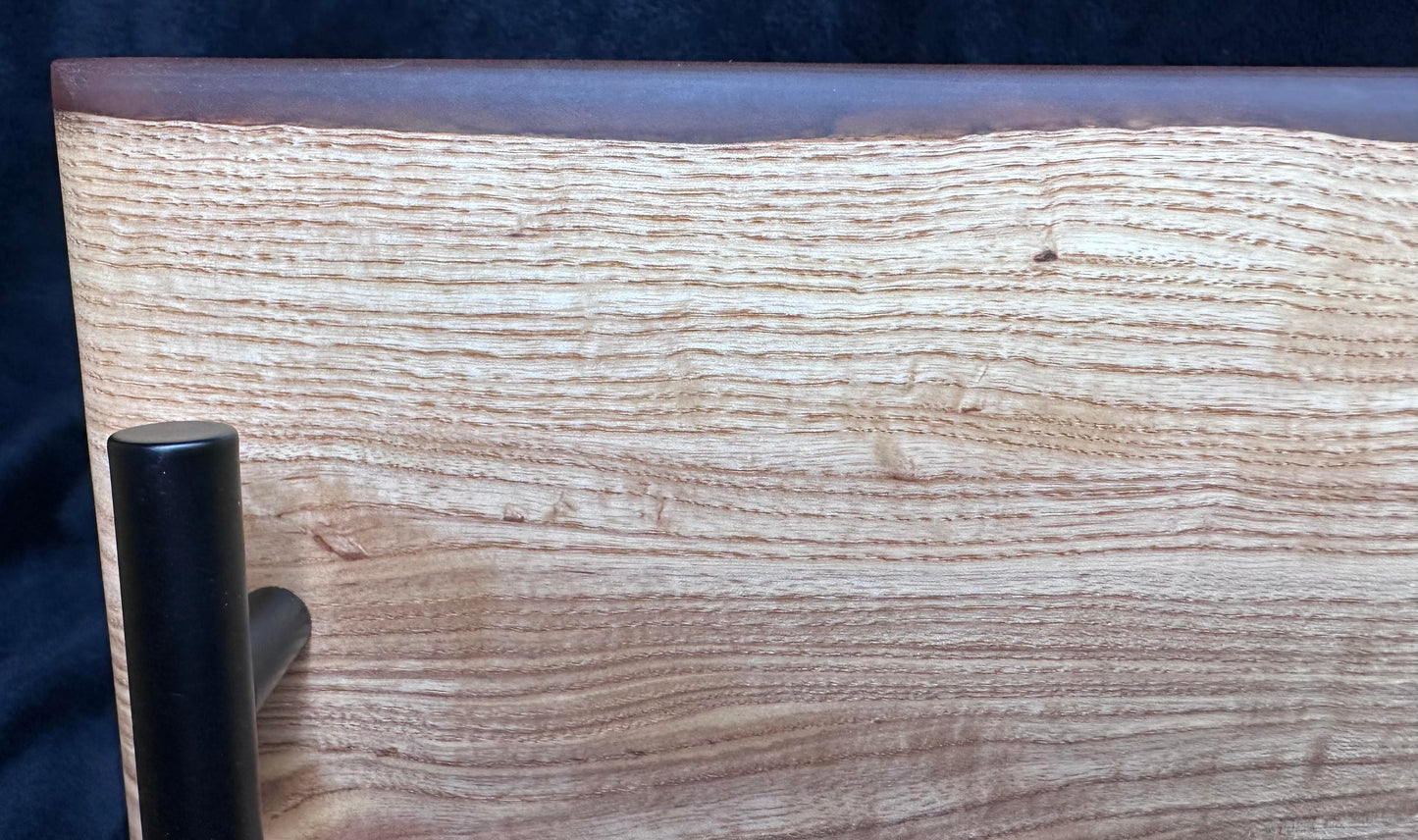 103 - Ash Wood with Coffee Brown Epoxy Charcuterie Board