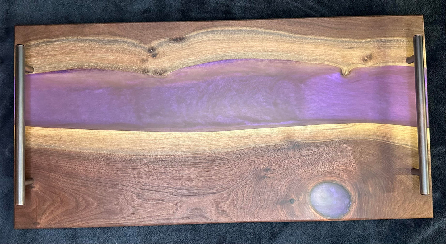 102 - Iridescent Purple River with Black Walnut Charcuterie