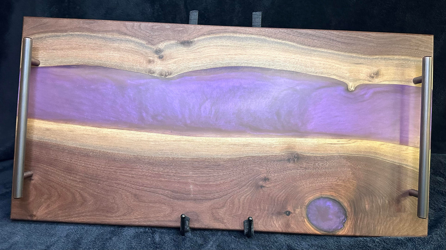 102 - Iridescent Purple River with Black Walnut Charcuterie