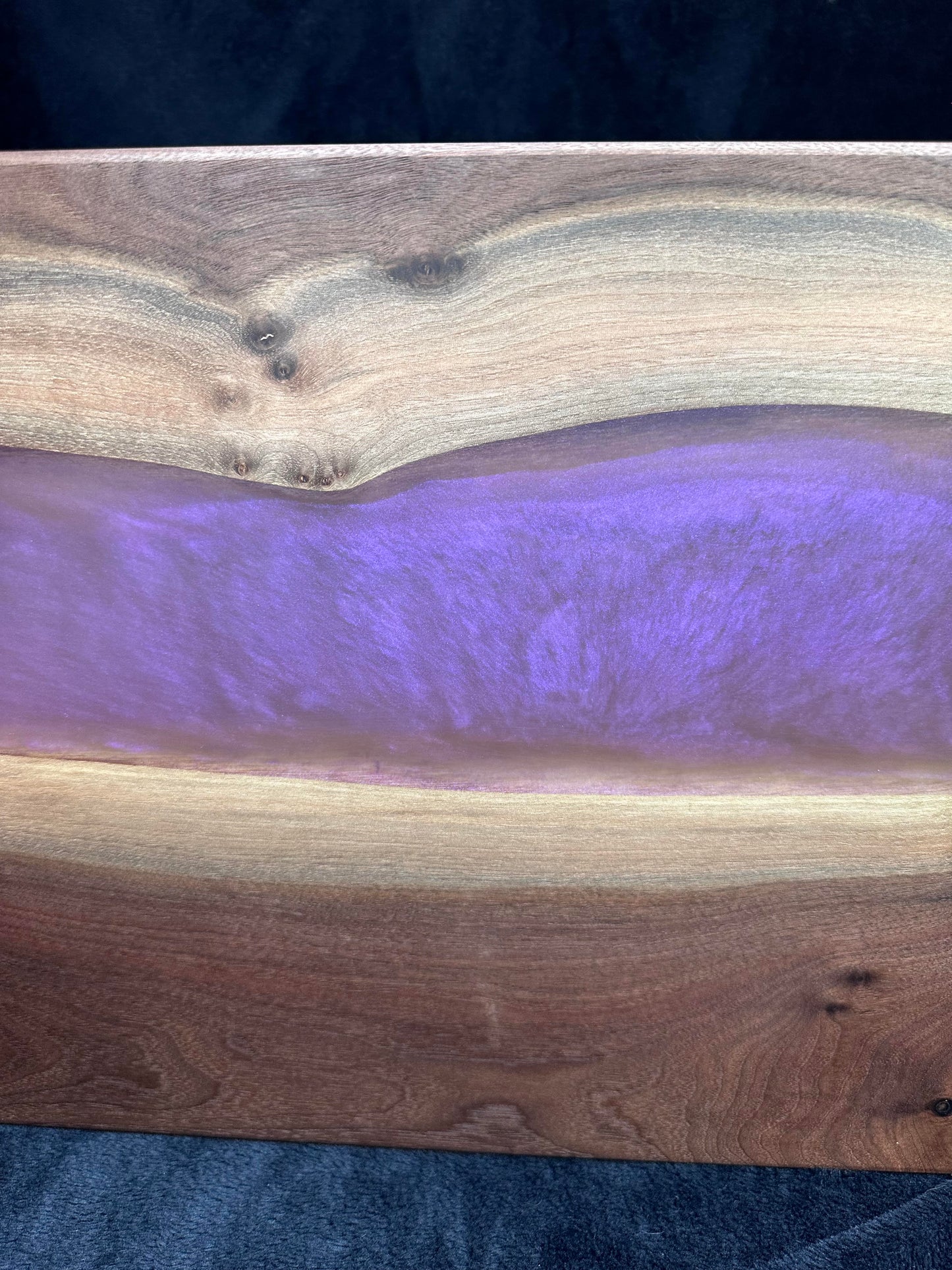 102 - Iridescent Purple River with Black Walnut Charcuterie